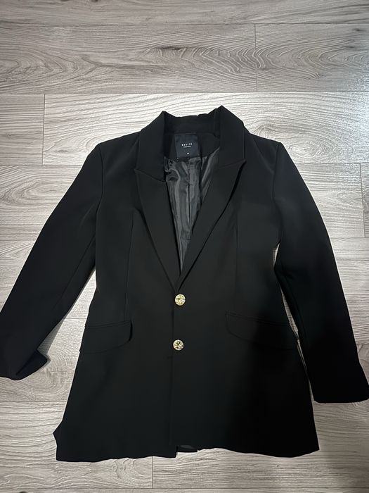 Дълго, дамско, вталено черно сако Mohito р-р 40