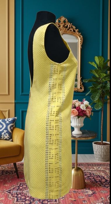 Rochie galbena iconica Versace for H&M matase