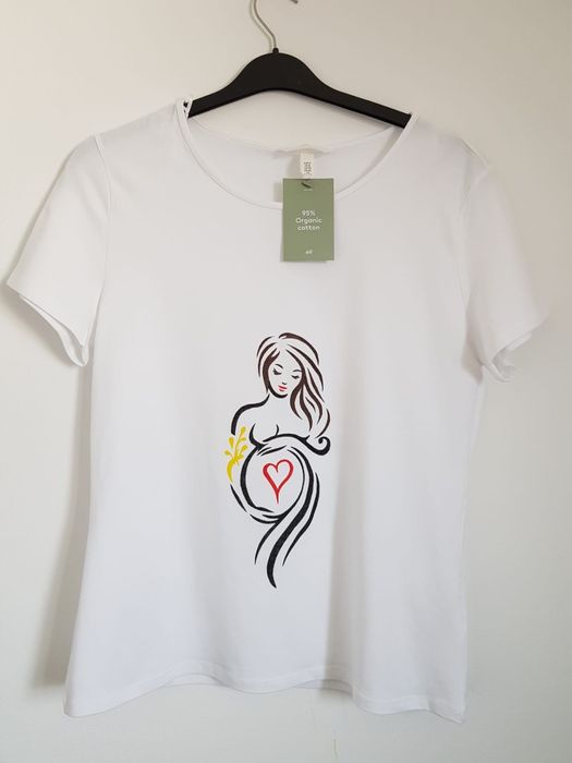 Tricou pictat pe comanda maternitate/familie/sarcina
