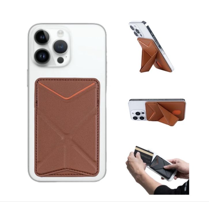 Card holder с magsafe с функцией подставки. Можно приклеить на чехол.