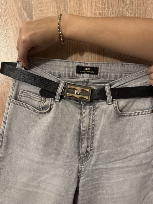 Сиво дънки Elisabetta Franchi