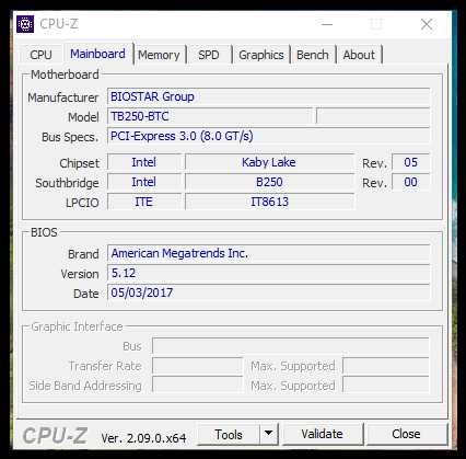 Дънна платка Biostar TB250-BTC+ Intel® Core i5-7500+16gb ddr4