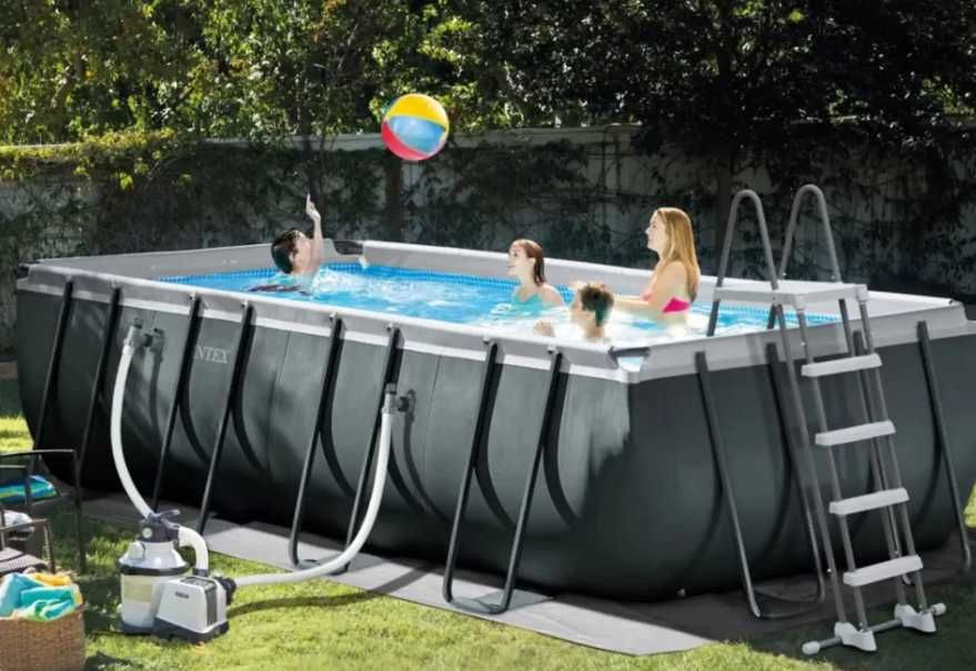 Piscină Intex Ultra Frame 5.49x2.74x1.32m + pompă cu filtru de nisip + sistem apă sărată