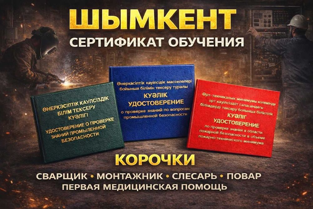 Корочки.Сертификат.Обучение.   СлесарьСварщик.Монтажник.Биот.Промбез
