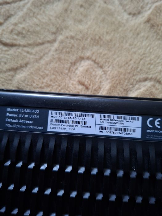 Router 4G tp link TL-MR6400