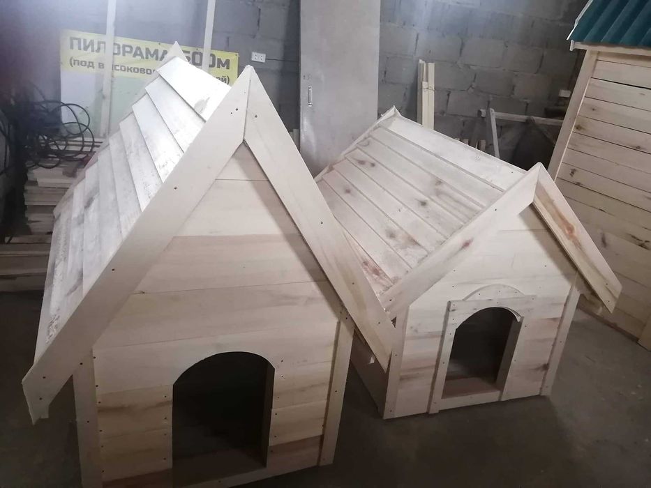 собачьи  будки в ассортименте: утепленные и простые