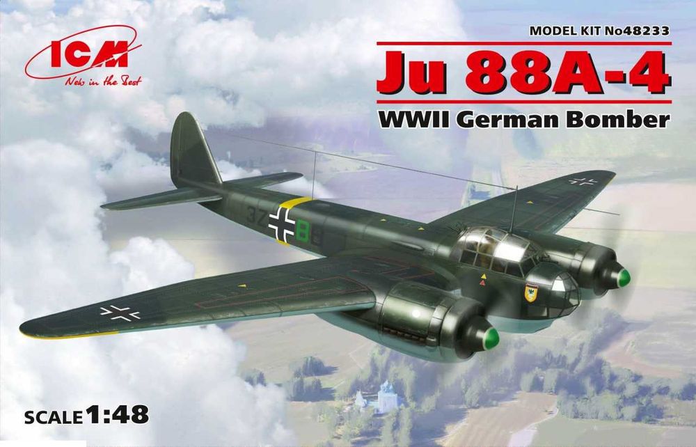 Сборная модель самолета Юнкерс Ju 88 (1/48. ICM)