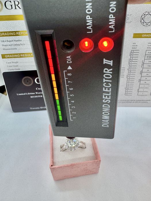 Сребърен пръстен с мойсанит (Диамант) 2 карата