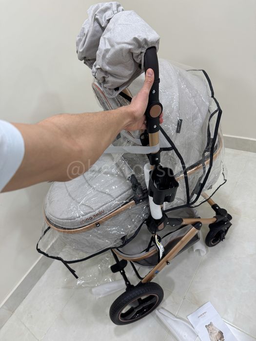 Коляска 3в1 Ining Baby K023 PRO | Люлька + Прогулочный блок | 0–3 лет