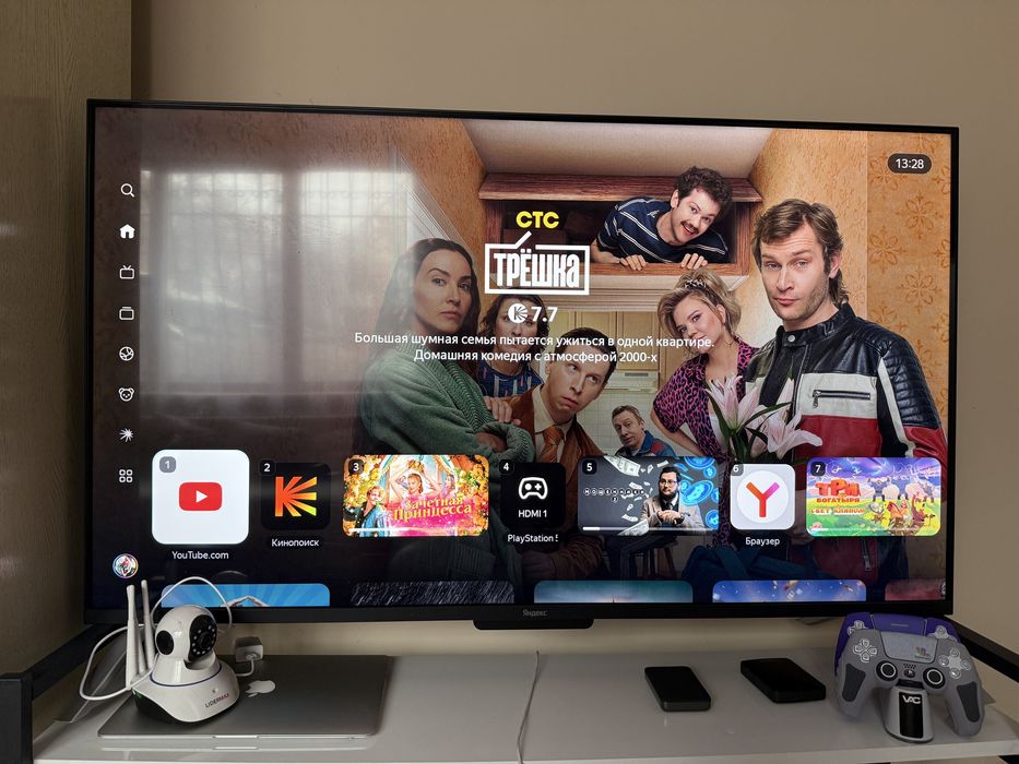 Телевизор Яндекс QLED  55 дюймов черный