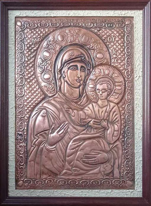 Богородица с младенеца /мед, дърво/ ръчна изработка