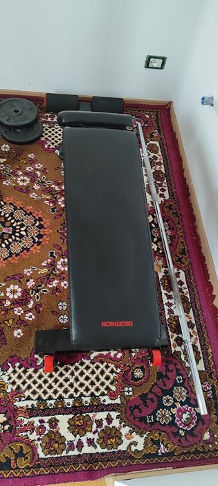 Vând banca reglabila,bara și 2 discuri 5kg