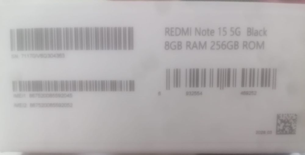 Vând 2 telefoane Redmi note 15 5 G