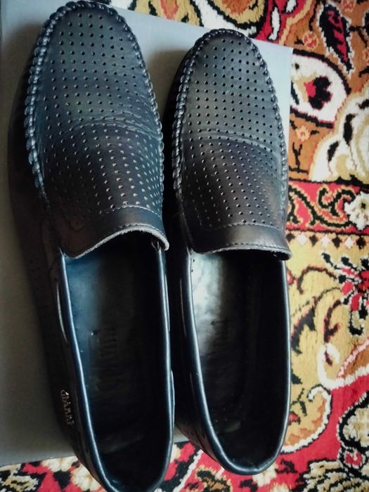 Тъмносини Мъжки мокасини