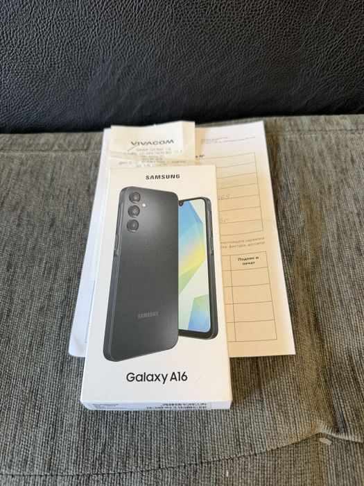 ***ЗАПЕЧАТАН 128GB Samsung A16 Гаранция от Vivacom до 2028год. Black