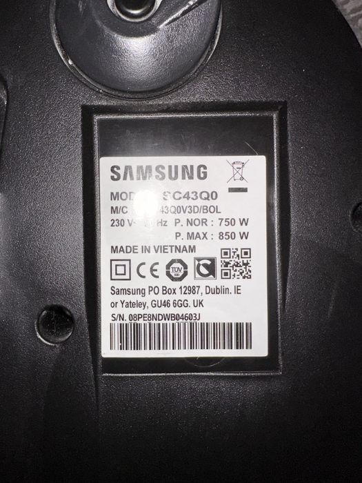 Aspirator Samsung fara sac 850 W(garantie inclusa)
