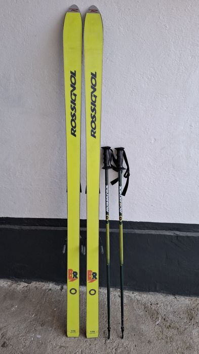 Schiuri + bețe Rossignol Ceramic 175 cm stare buna