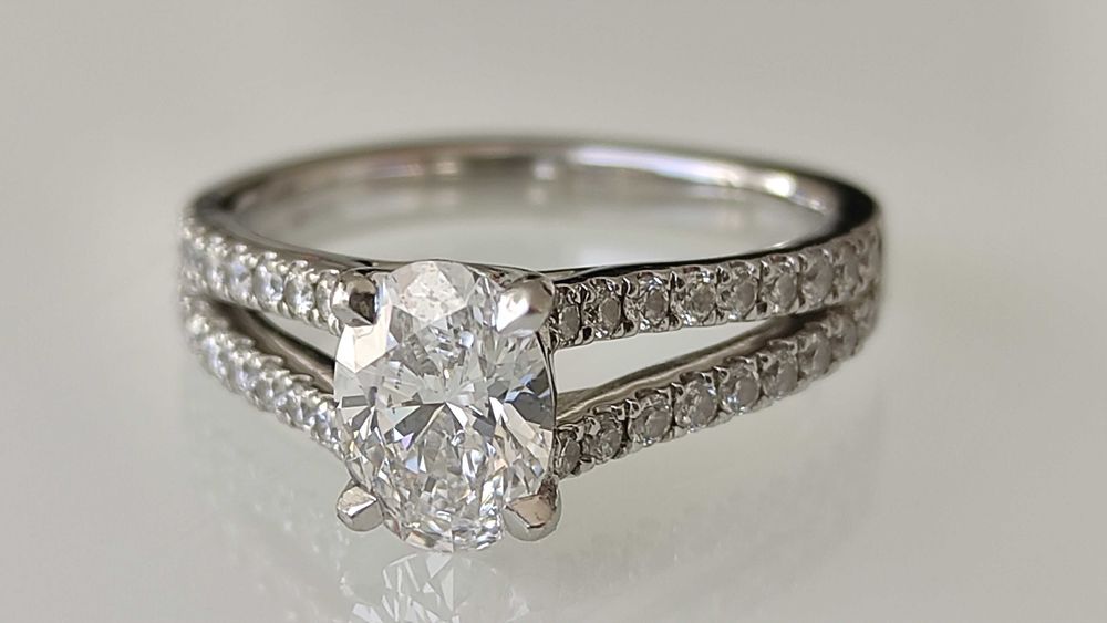 Inel platina si diamante 1.12ct
