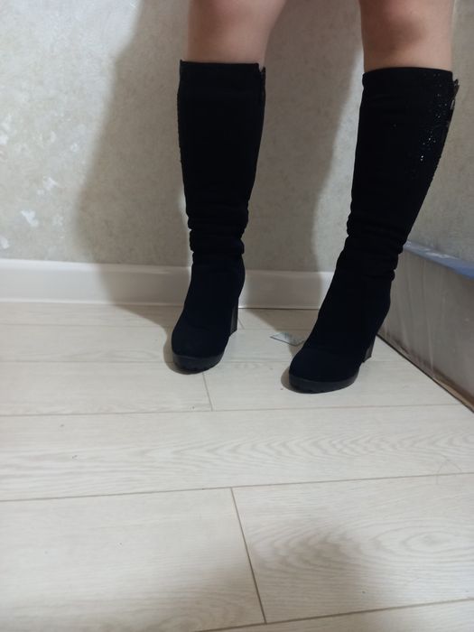 Сапожки зимние длинные