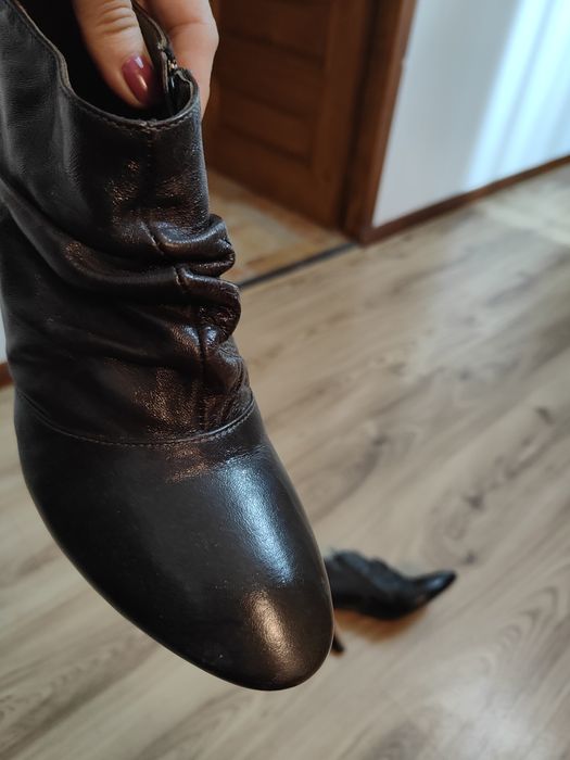 Botine Minelli piele naturala maro