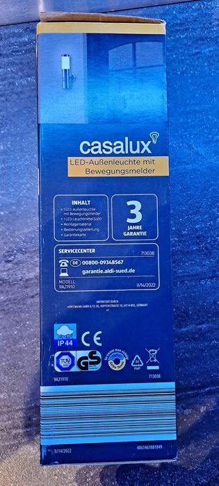 Lampa led de exterior cu senzor de miscare Casalux