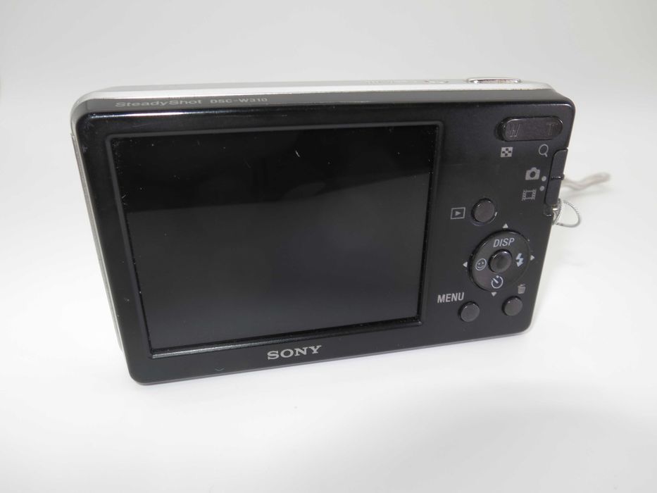 Sony Cyber-shot DSC W310 ултра компактен фотоапарат в сребърен метален корпус, цифрова камера в чудесно състояние, пълен комплект, работи отлично