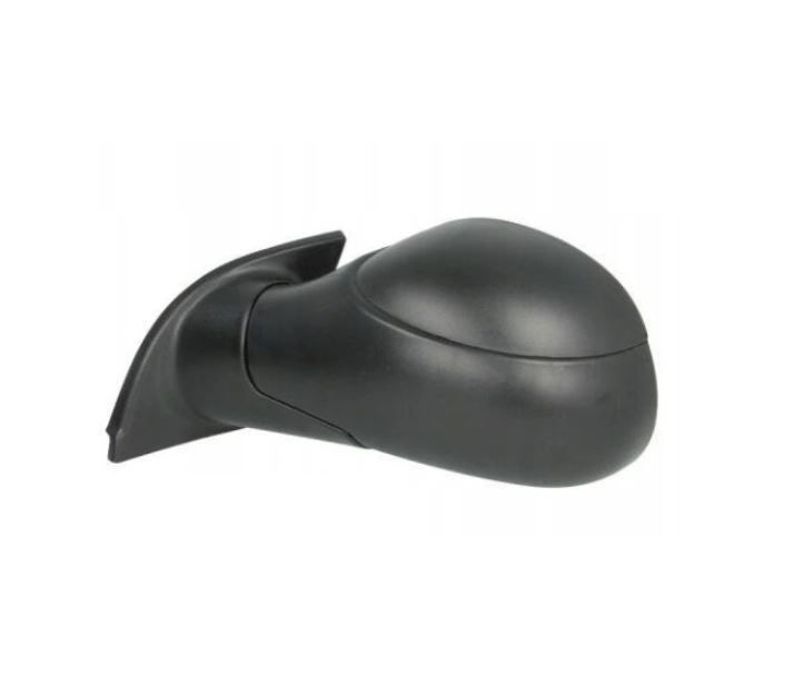 Oglinda usa exterioara Citroen C3 FC, 01.2002-12.2010, partea stanga, reglare electrica; carcasa neagra; sticla convexa; geam cromat; 6 gauri / 3 pini
