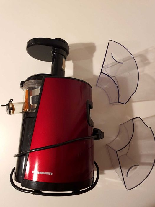 Storcător slow juicer Heinner HSJ-160RD 150W, roșu-negru, funcțional