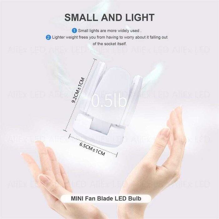 Складная светодиодная лампа E27