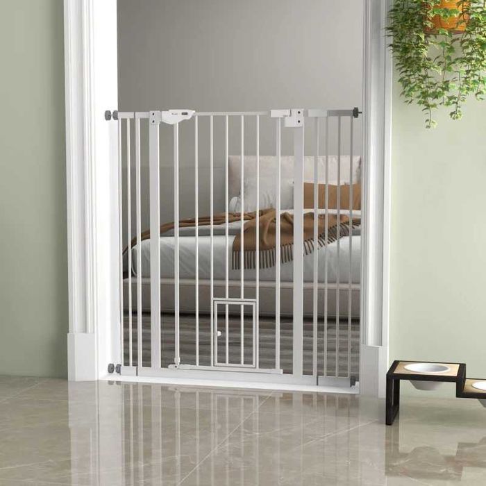 Врата за кучета PawHut, двойно заключваща се,  височина 104 см