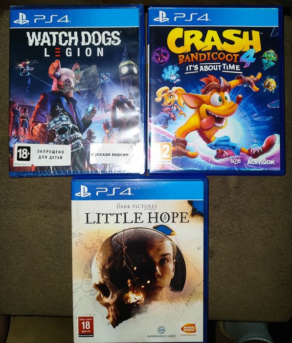 Watch dogs legion, Little hope, crash bandicoot игры для ps4