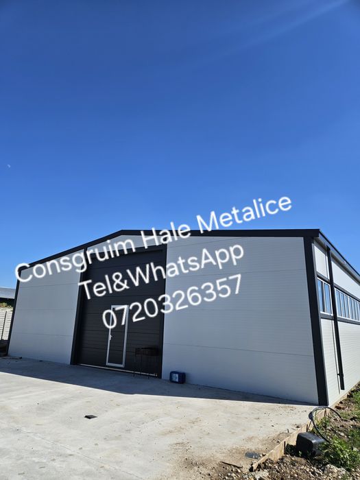 Vand hala metalica 15x25,structura, panouri sandwich si alte dimensiuni