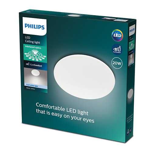 Plafoniera LED Philips Moire CL200, alba, consum 20W, lumina neutra 4000k, flux luminos 2300lm. ca noua