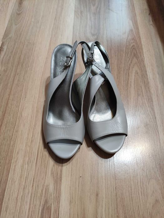 естествена  кожа  дамски сандали токчета Zendra