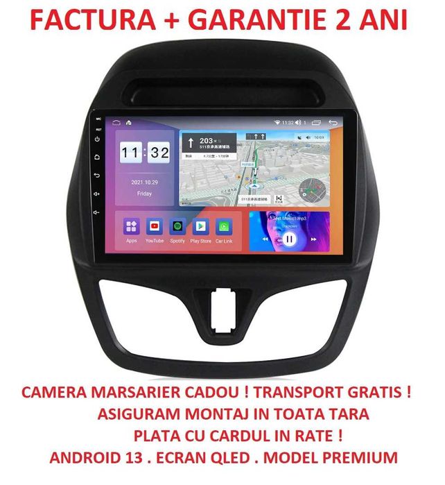 Navigatie Chevrolet Spark Beat 2015 - 2018 2GB 4GB 8GB Garantie Camera