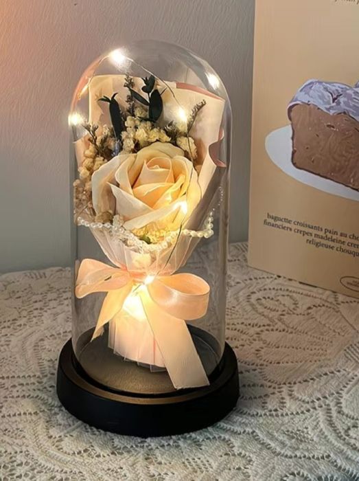 Цветы в колбе(искусственные) светильник