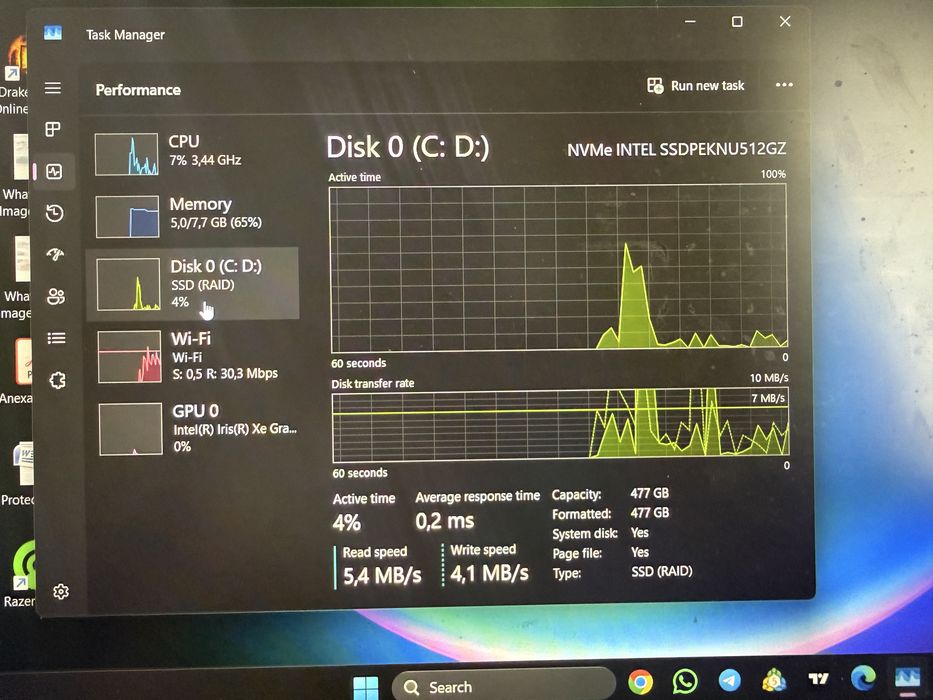 Laptop Asus notebook i5 1135G 8gb ram 512 ssd