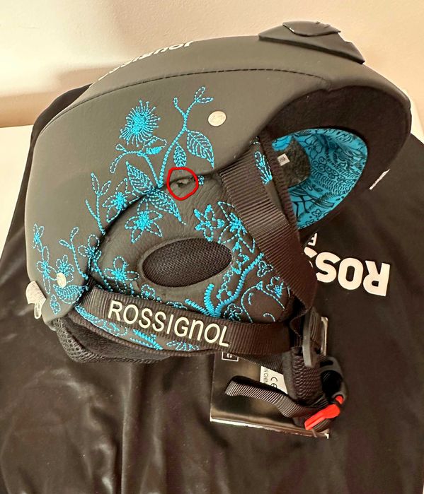 НОВА каска за ски / сноуборд Rossignol Toxic Fashion черна/тюркоазена