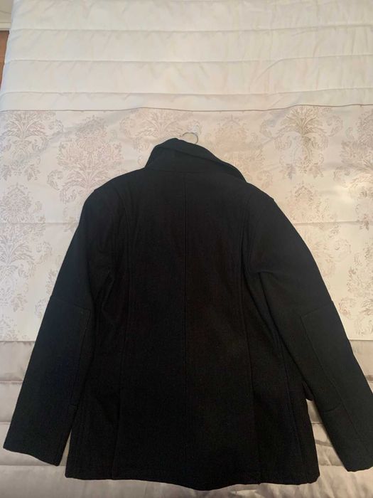 Черно мъжко вълнено палто, НОВО!