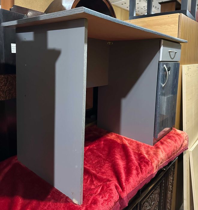 2 buc Birou solid cu Sertar; Masa de lucru cu blat 122x60 cm / 80x70