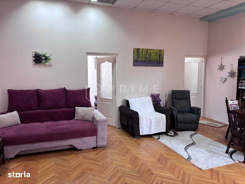 Apartament 3 camere, 80 mp, Ultracentral – Etaj 1, Tavan Înalt (3,9 m)