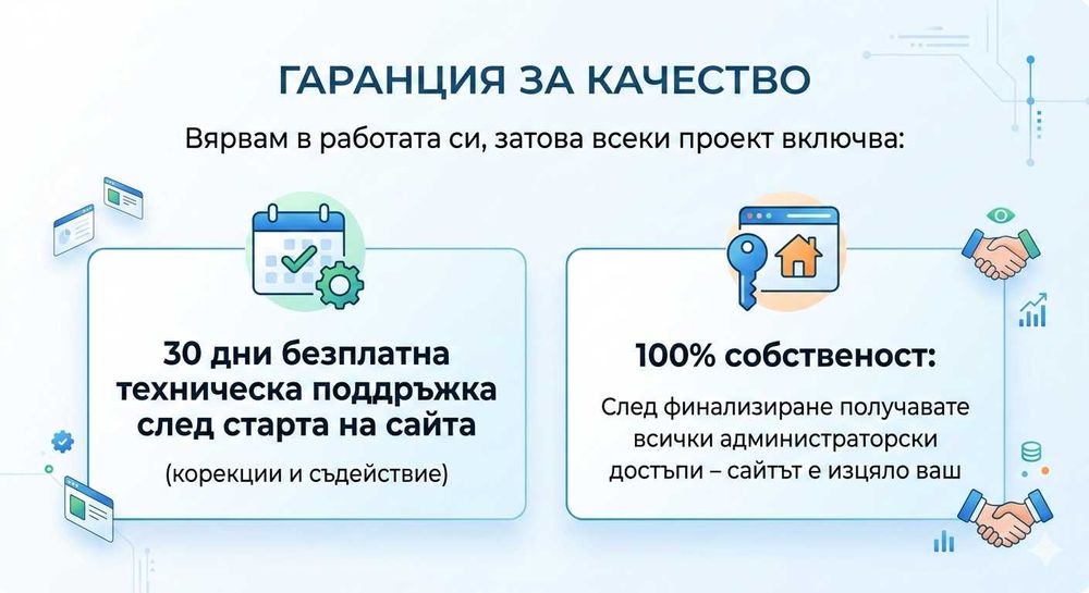 Изработка на бързи сайтове - WordPress & Custom + Google Ads
