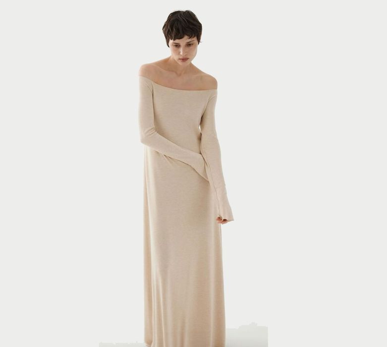 Платье миди с открытыми плечами MY812 — почти новое, премиум!