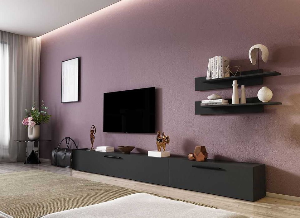 Living Pati 120 – Mobila Sufragerie Gri Antracit