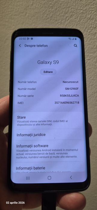 Vand Samsung S9 _ 64gb