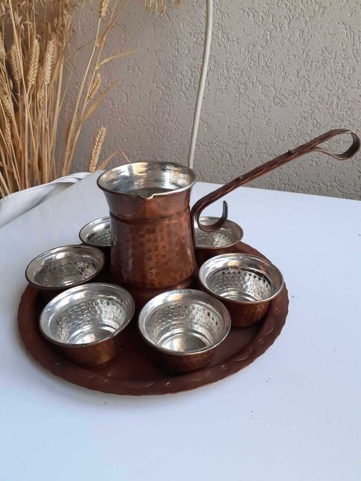 Сервиз за турско кафе от мед