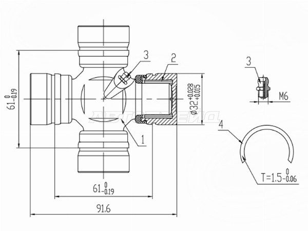 Крестовина карданного вала Toyota 4runner