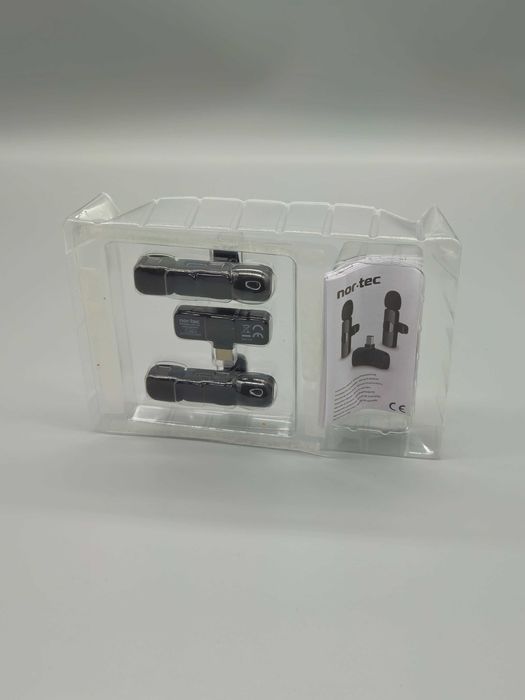 Безжичен клипс микрофон комплект с 2 микрофона и USB-C приемник