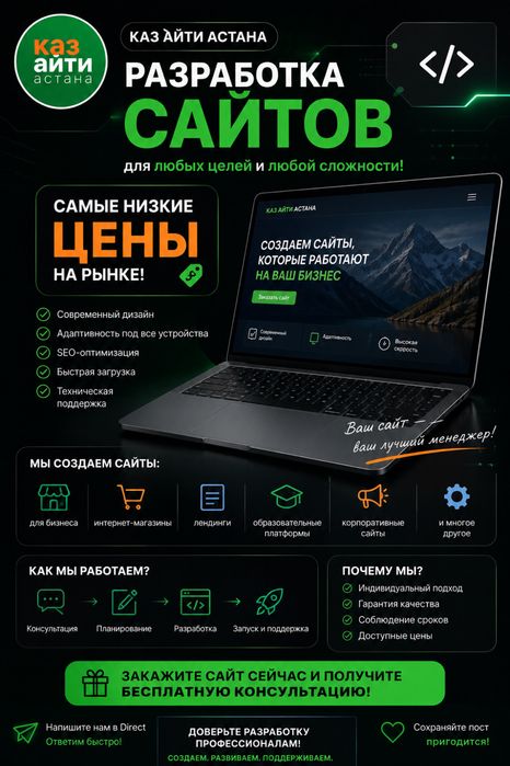 Разработка сайтов. Низкие цены
