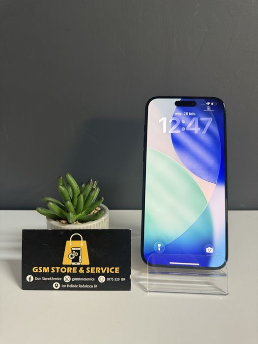 Iphone 15 Pro Max Blue Titanium 256Gb 2 Ani Garantie Gsm Store&Service